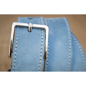 CEINTURE CUIR BLEU CIEL| La french